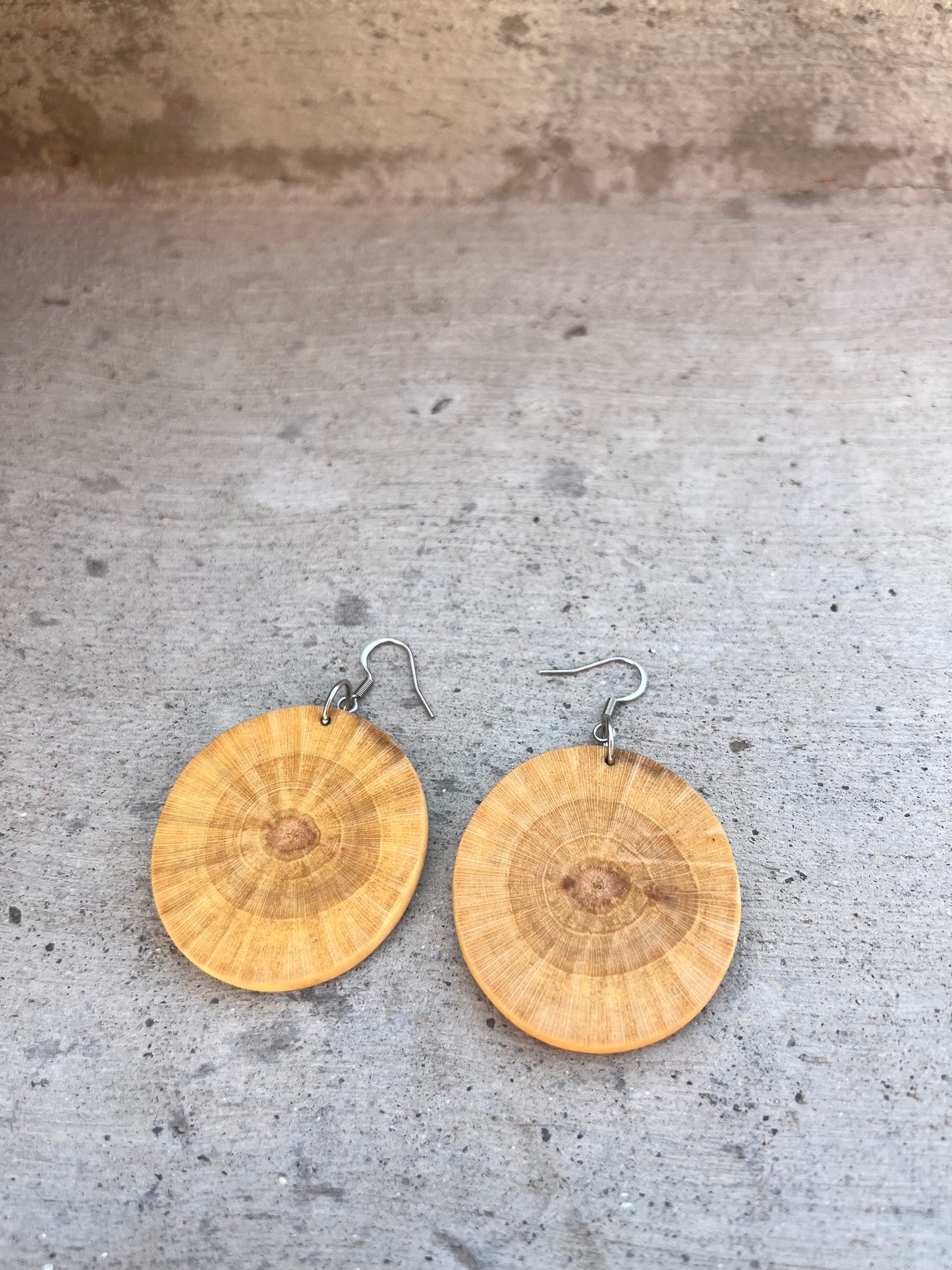 Creative Muse textured circle earrings