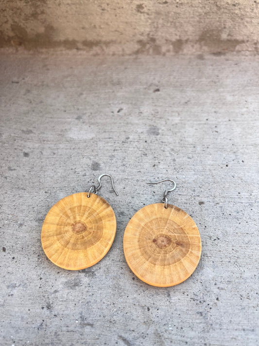 Creative Muse textured circle earrings