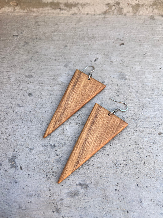 Triangle dangle earrings