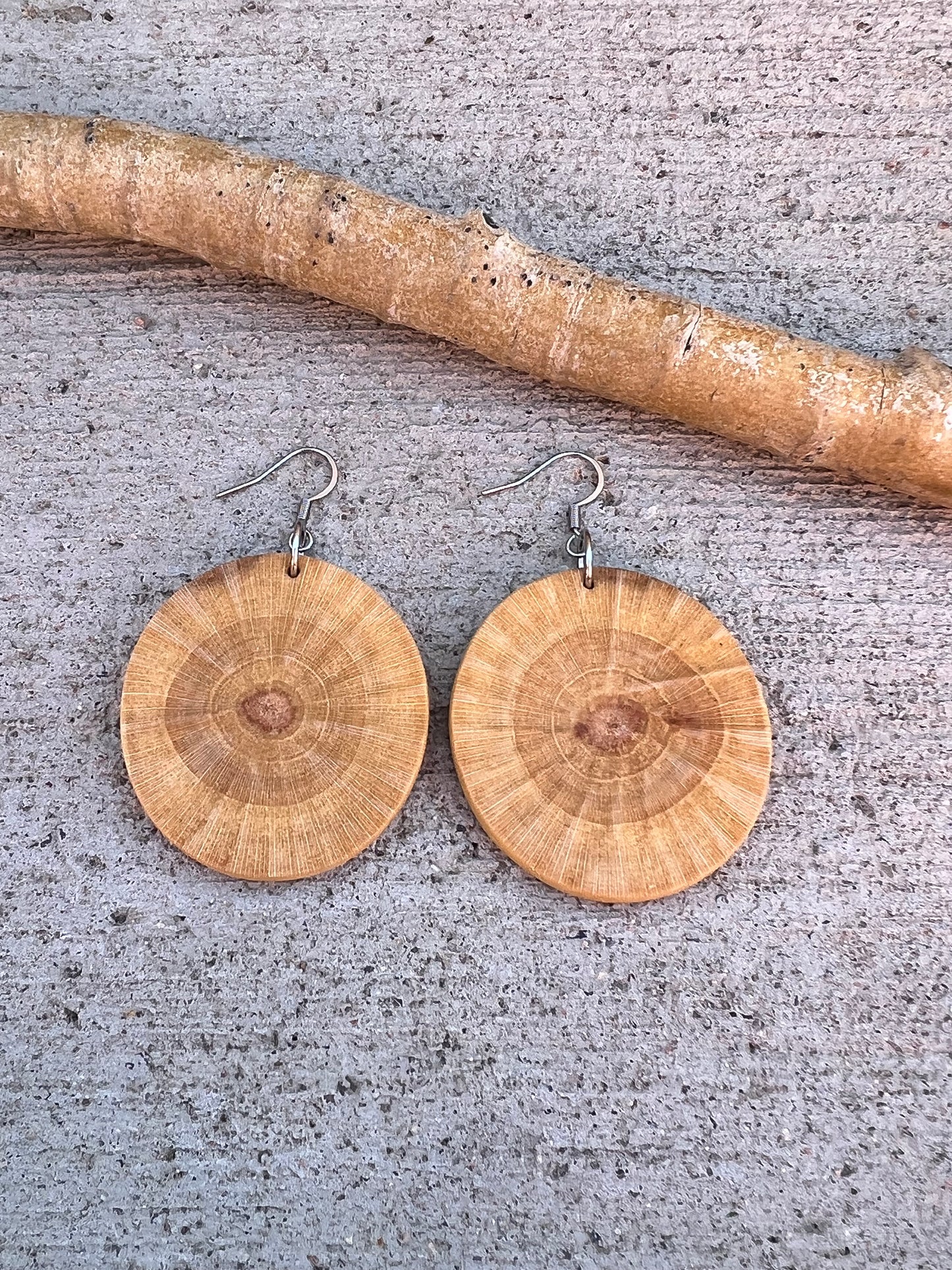 Creative Muse textured circle earrings