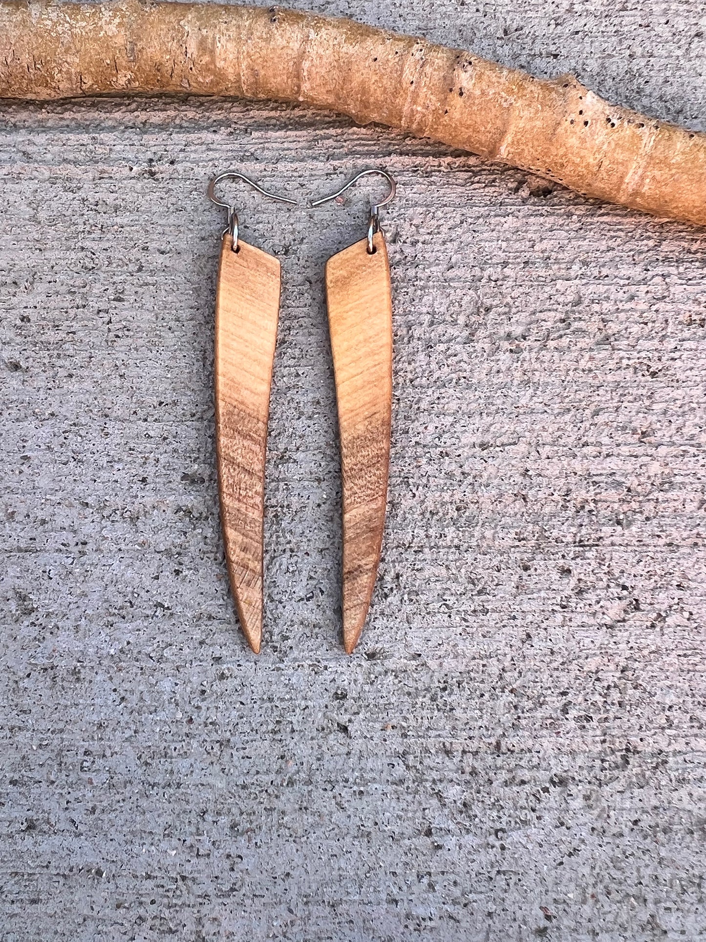 Natural wooden earrings