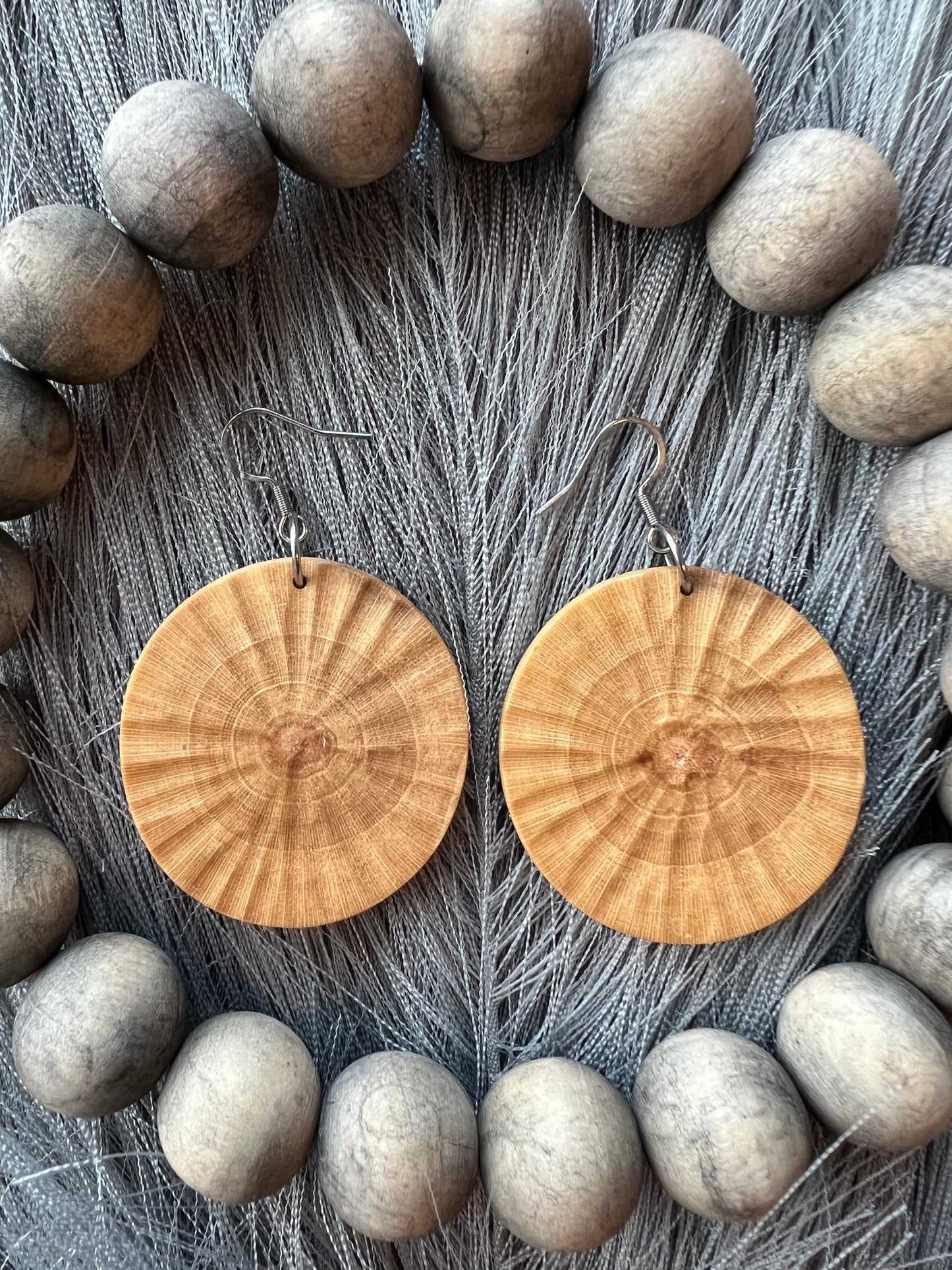 Creative Muse textured circle earrings
