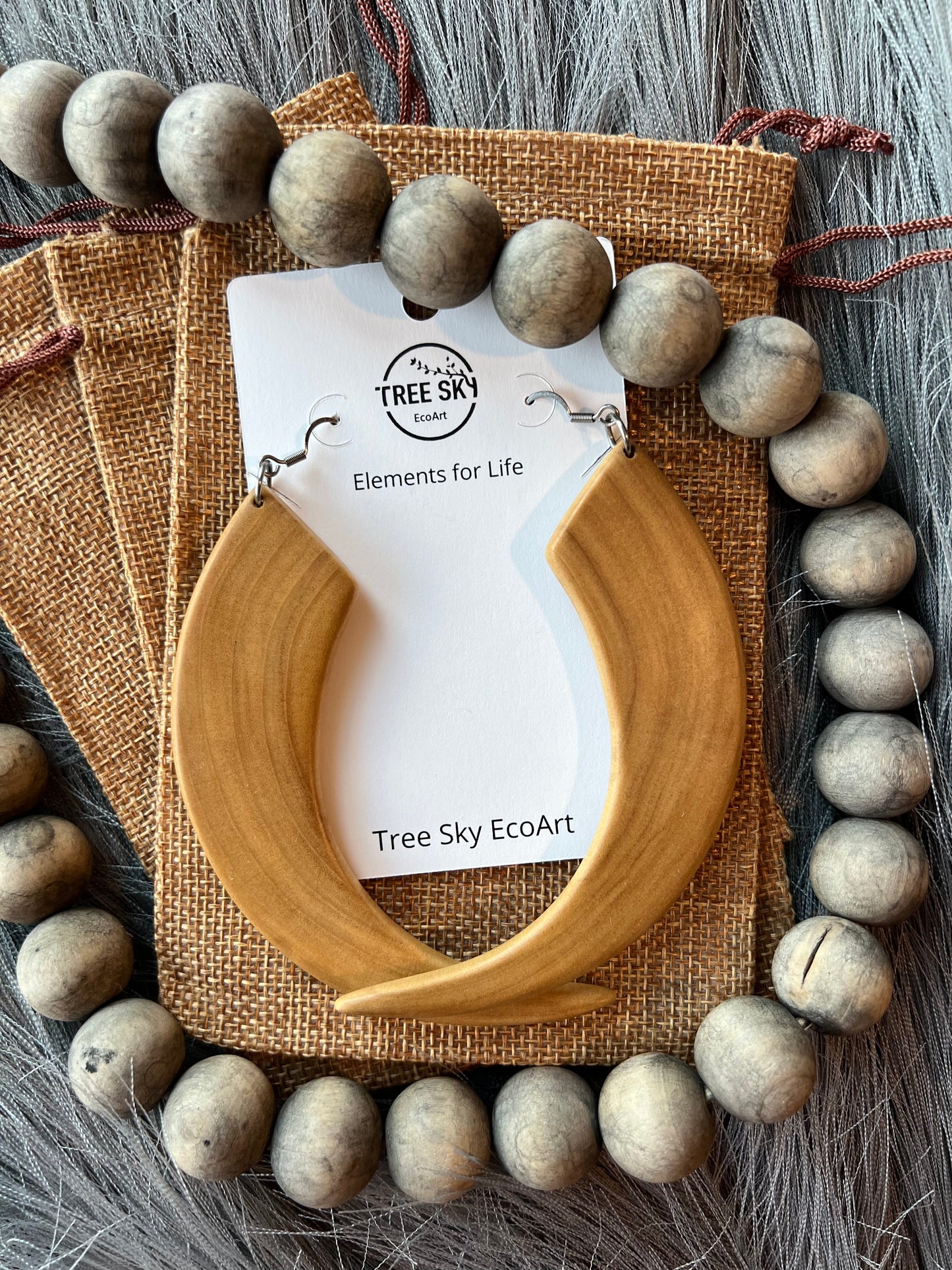 Long handmade earrings