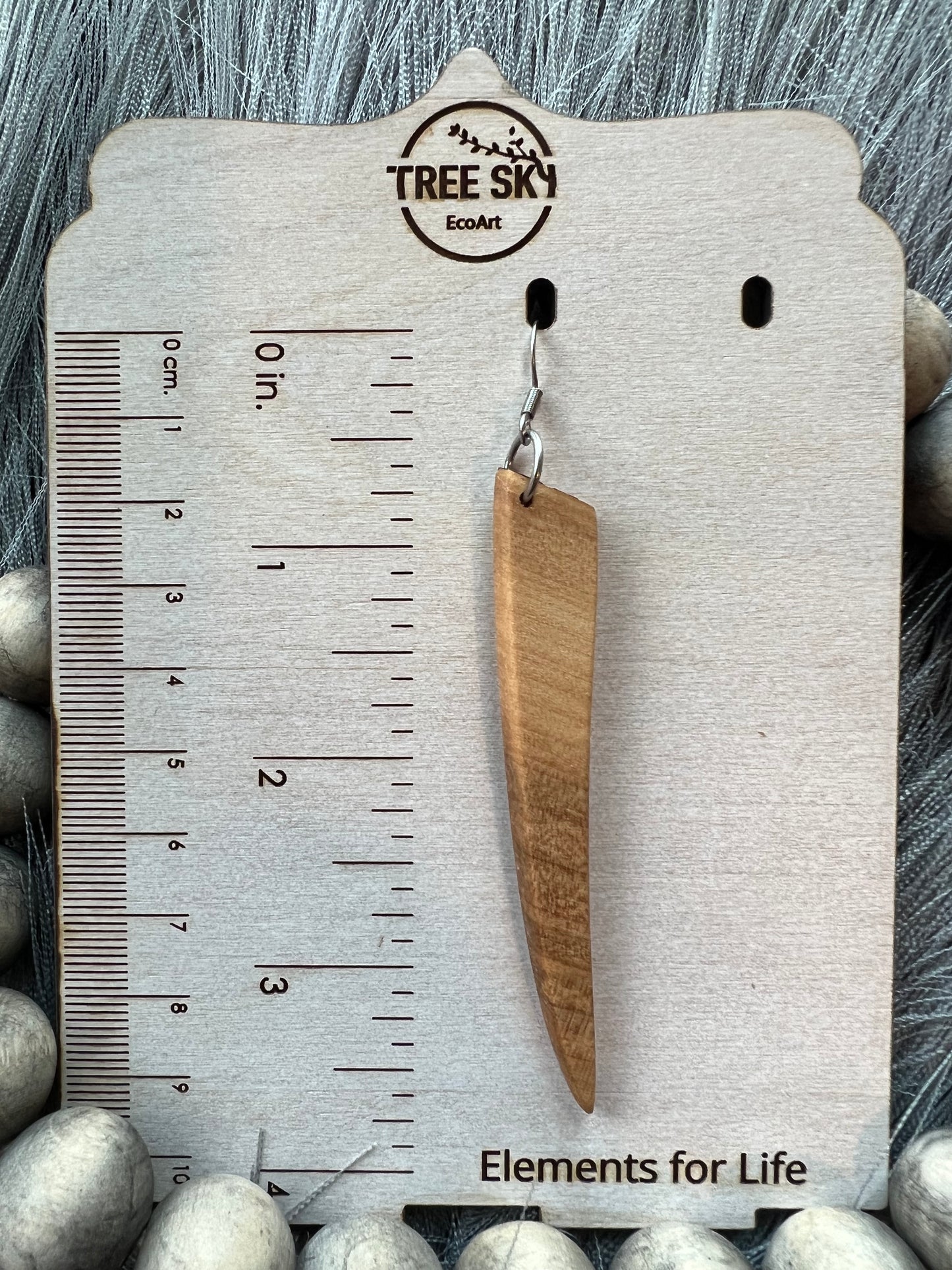 Natural wooden earrings