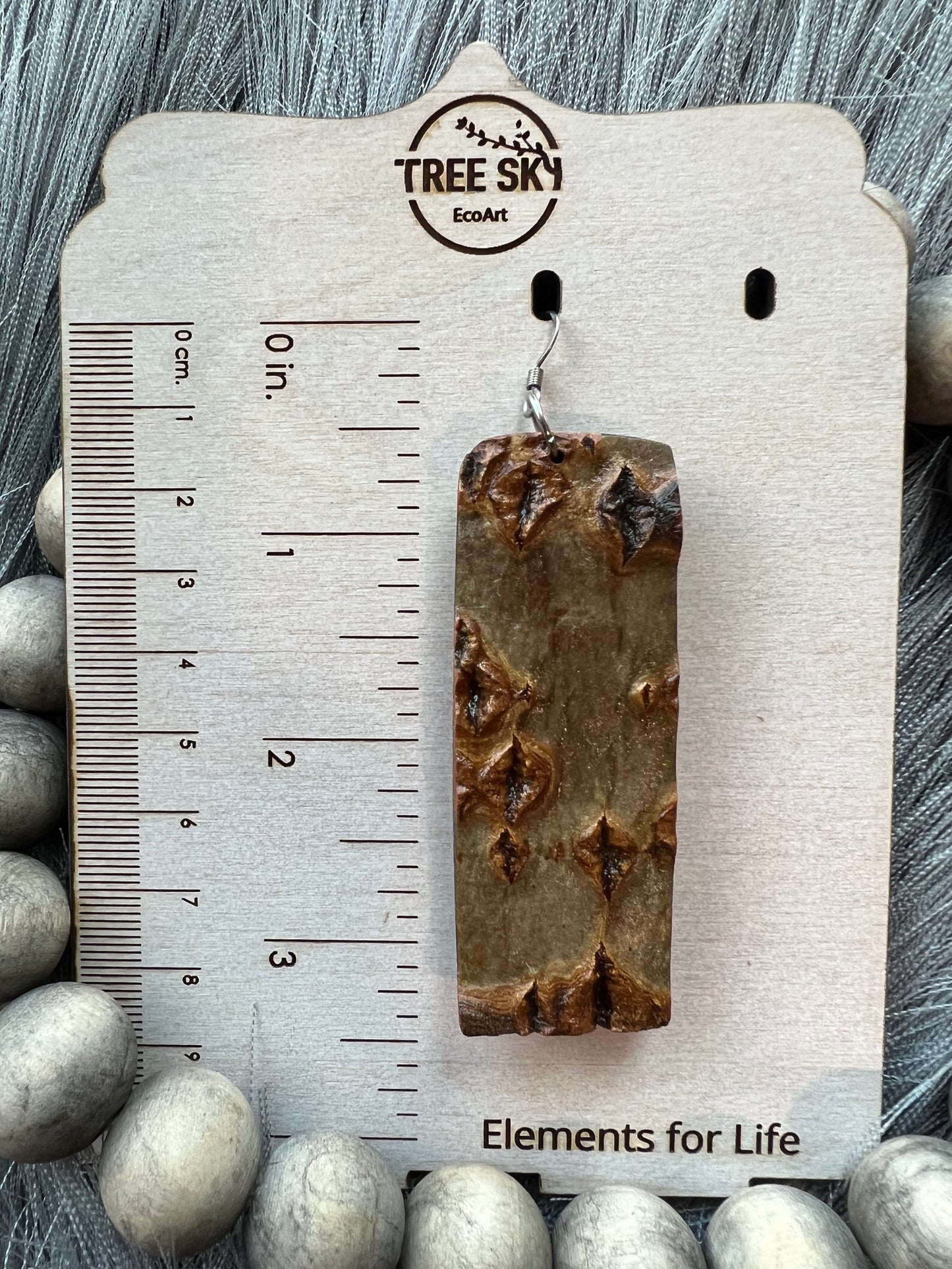 Bark dangle earrings