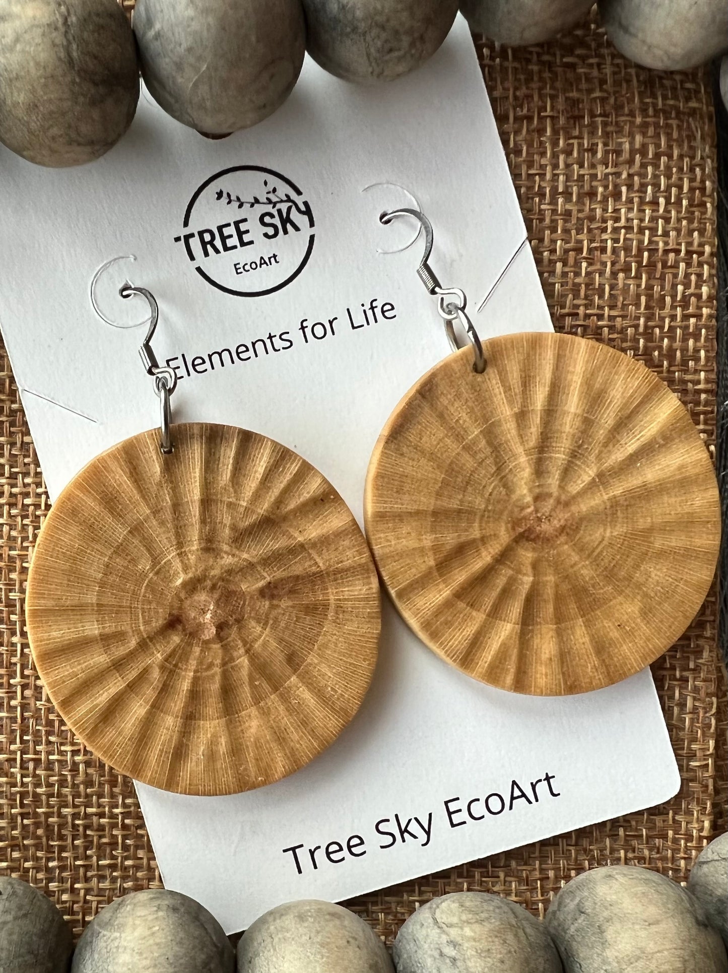 Creative Muse textured circle earrings