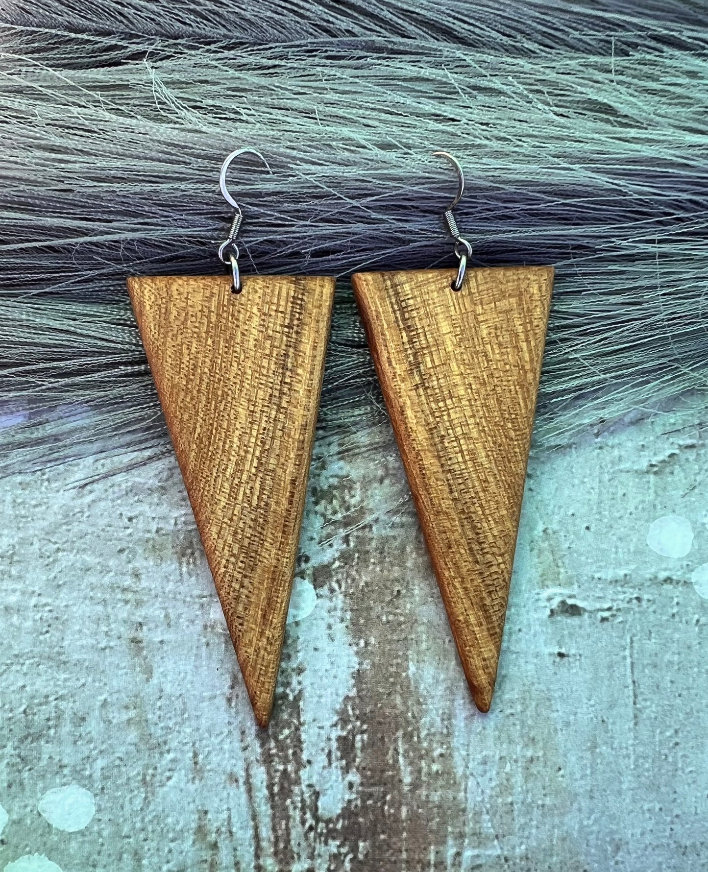 Triangle dangle earrings