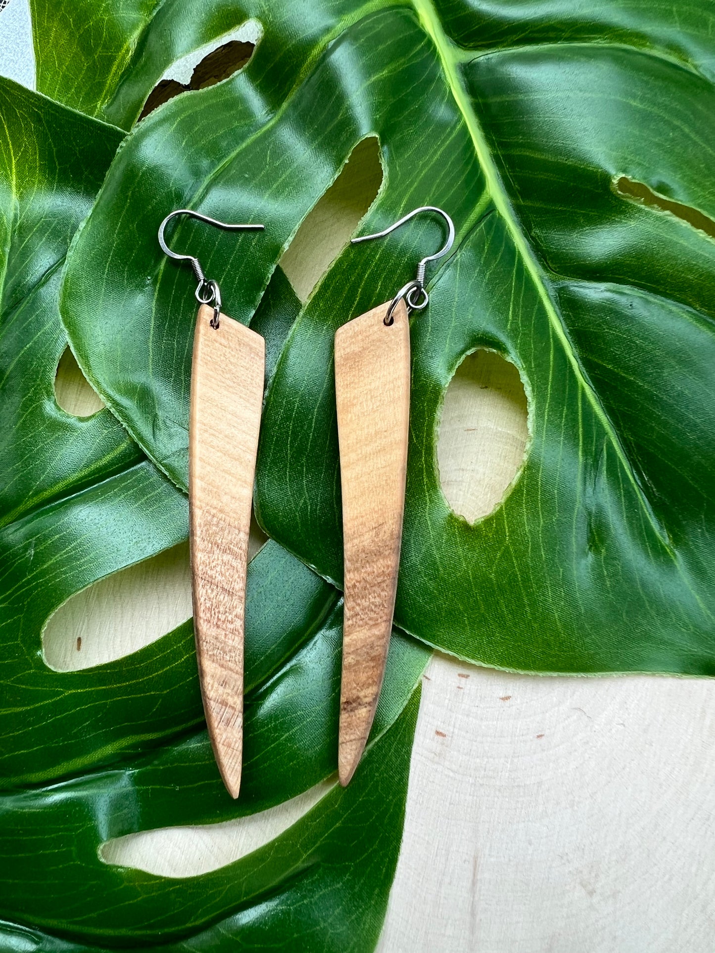 Natural wooden earrings
