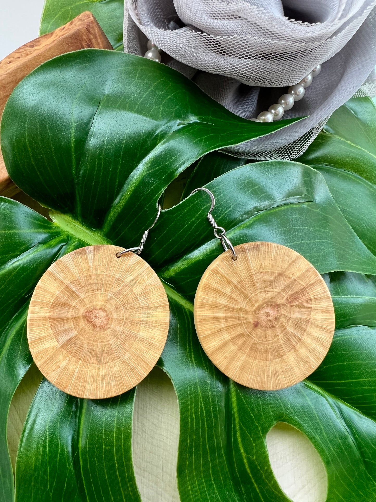 Creative Muse textured circle earrings