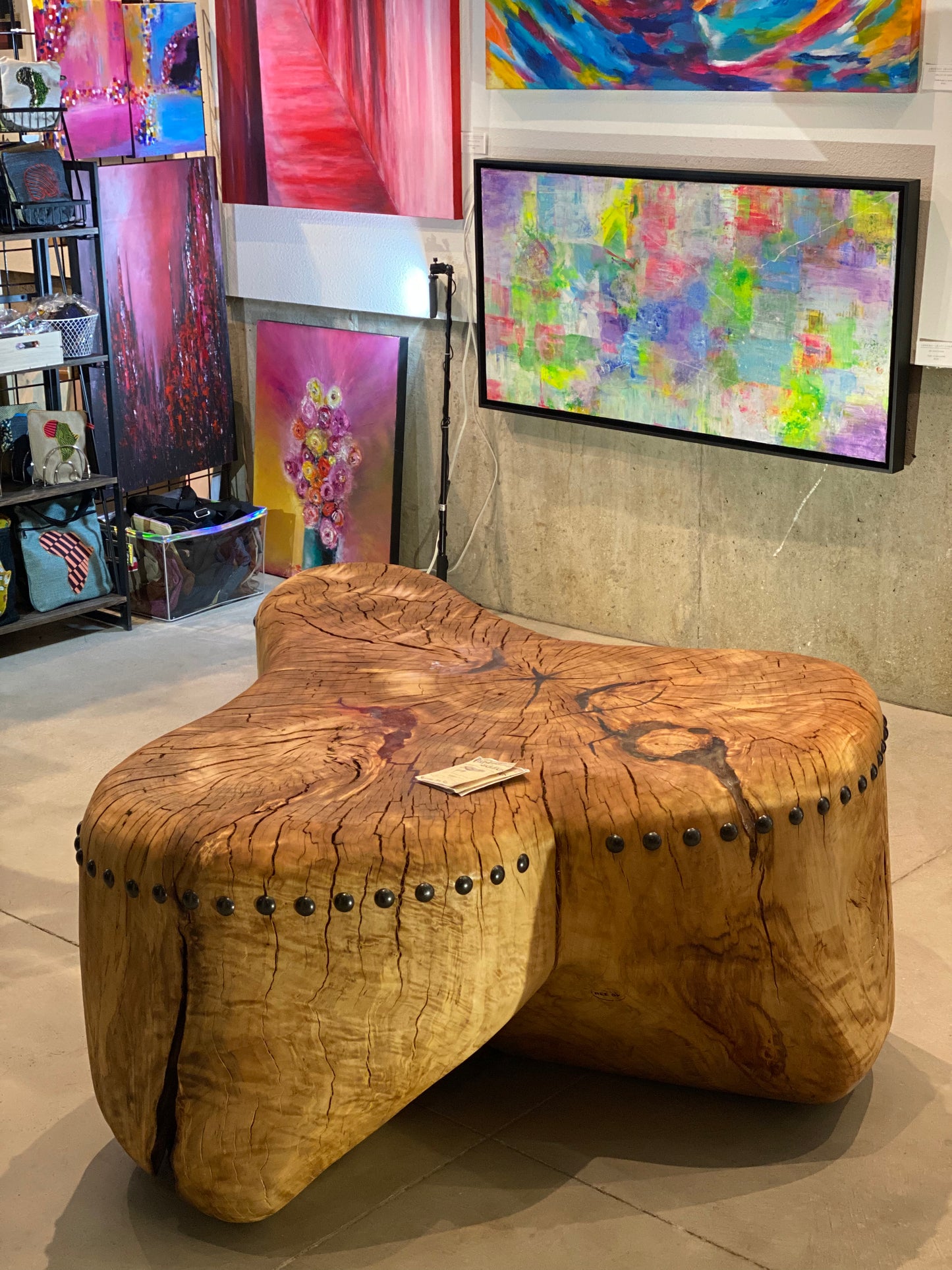 ELYRIA, Giant Cottonwood sculptural lounge coffee table