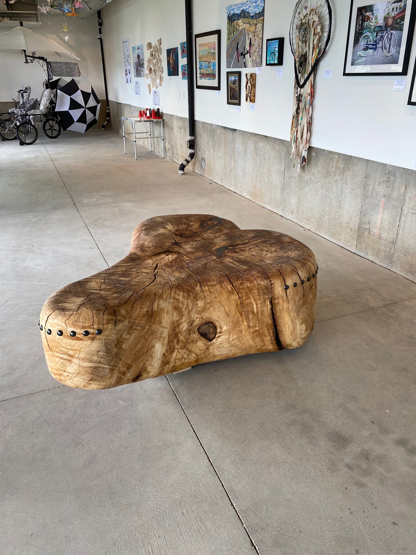 ELYRIA, Giant Cottonwood sculptural lounge coffee table