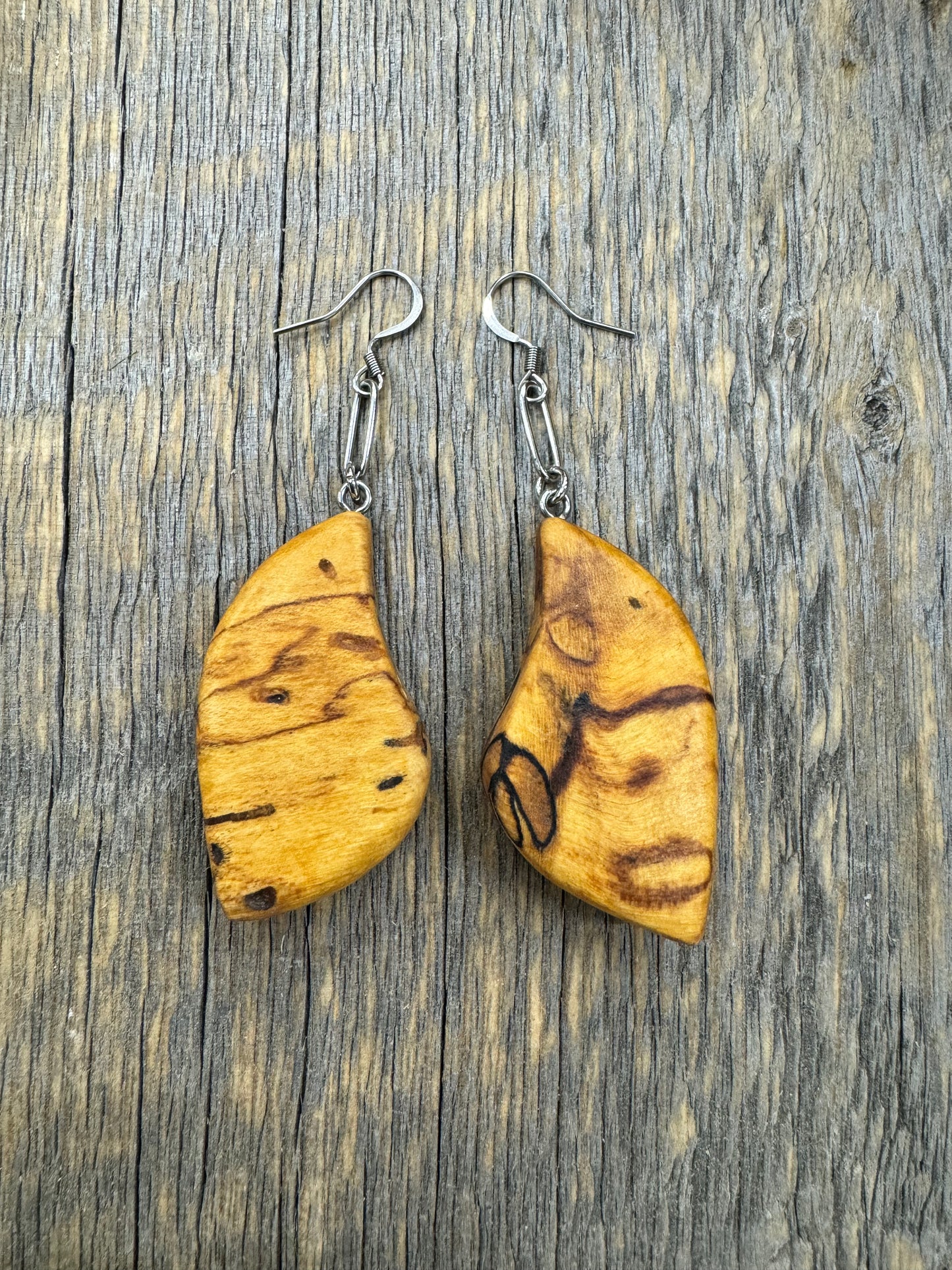 Spalted Maple dangle earrings