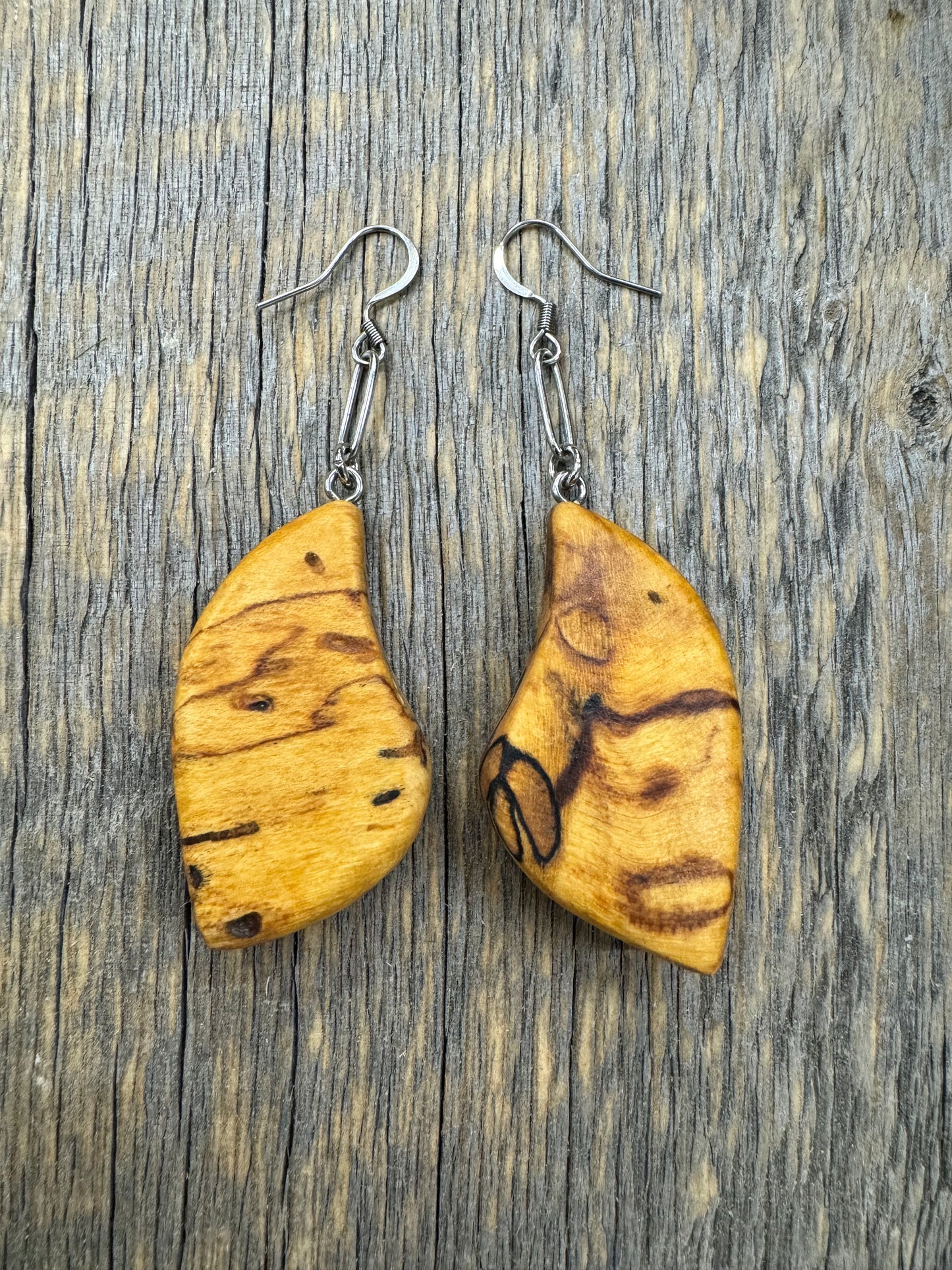 Spalted Maple dangle earrings