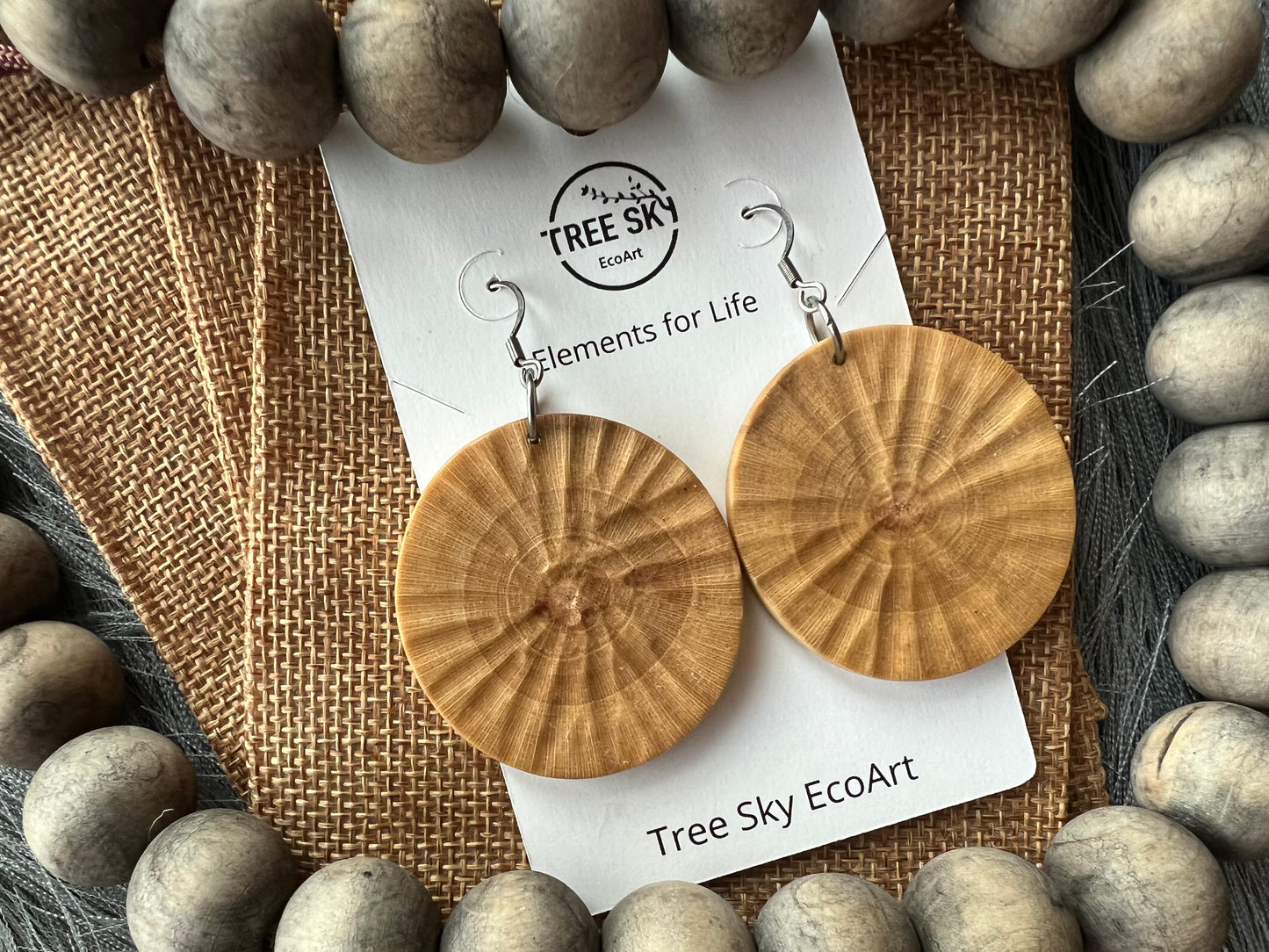 Creative Muse textured circle earrings
