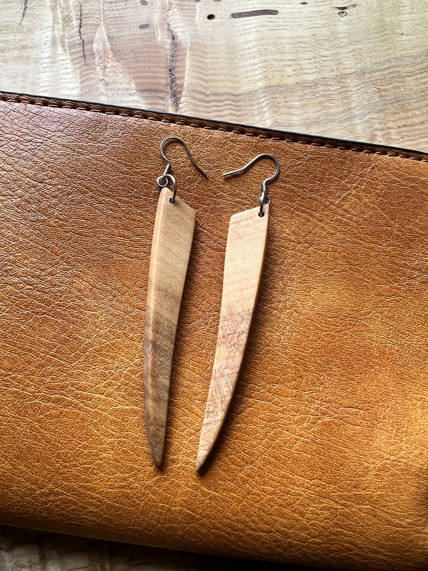 Natural wooden earrings